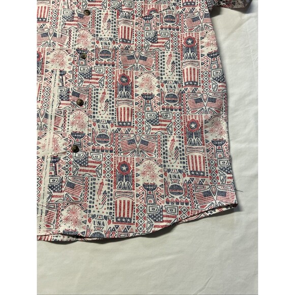 Oliver And Burke Men's Medium 4th of July Button-up Short Sleeve Shirt - Picture 8 of 16
